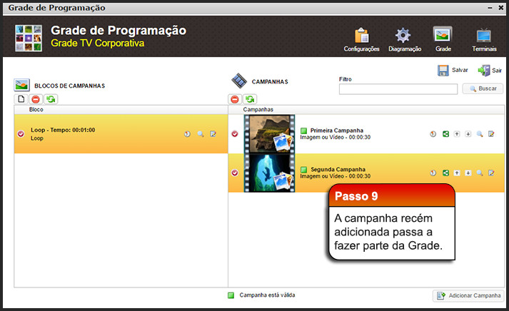 Passo 9 - Campanha Adicionada na Grade.jpg